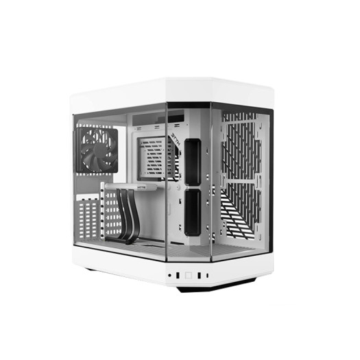 HYTE Y60 Modern Aesthetic Dual Chamber Panoramic Tempered Glass Mid-Tower ATX Computer Gaming Case with PCIE 4.0 Riser Cable Included, White (CS-HYTE-Y60-WW)